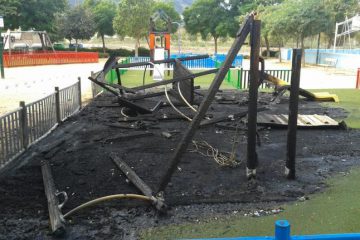 parque quemado en La Noria